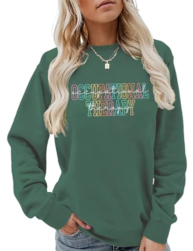 Occupational Therapy Sweatshirt Women Mental Health Awareness OT Shirt Floral Occupational Therapist Hoodie