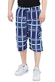Ben Creek - Pantalon Capri de loisirs pour homme - Bermuda pour les loisirs et le quotidien - Pantalon de randonnée court 3/4 avec taille élastique - Demi-long cargo avec plusieurs poches QL05,