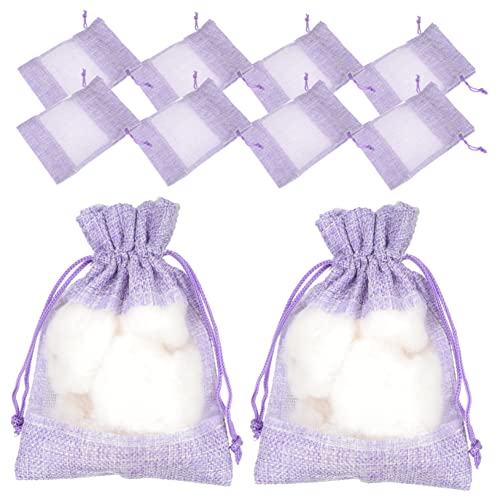 SOLUSTRE 10Pcs Empty Lavender Sachet Bags Drawstring Scented Sachets for