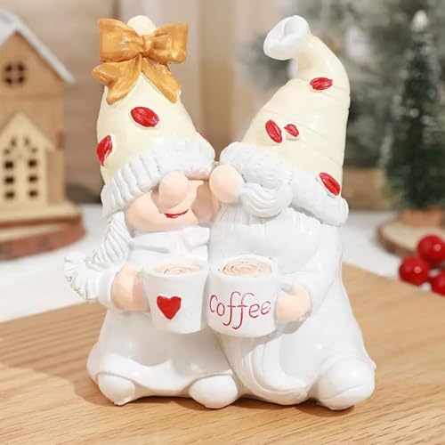 Gnomes de jardin extérieurs et statuette de café pour balcon - 8
