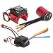 Shanrya Zestaw silnika RC, regulacja karty programowej 4300 KV bezszczotkowy silnik 60 A ESC wodoodporny do samochodu 1/10 RC
