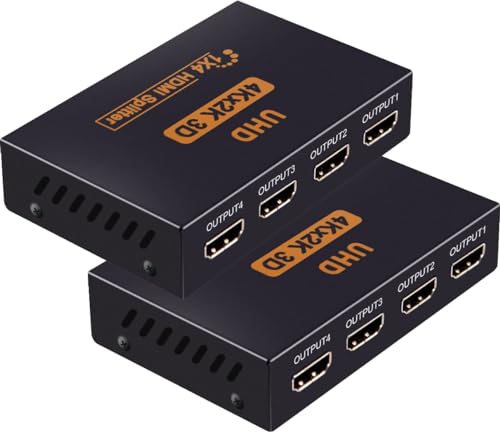 Logianami HDMI 分配器 スプリッター 1入力 4出力 2出力 4ポート 2ポート 同時出力 4K (1入力4出力 2台セット)
