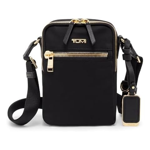 TUMI - Voyageur Persia Crossbody - Nylon Crossbody Travel Bag for Women & Men - Stain- & Water-Resistant Fabric - Black & Gold Cover