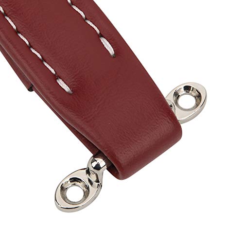 Sturdy Guitar Amplifier Handle with Rough Textured Embossed PU Leather for Speaker Cabinets | HeavyDuty Metal Reinforced 4-Hole Strap in Brownish Red for Ampeg and Vintage