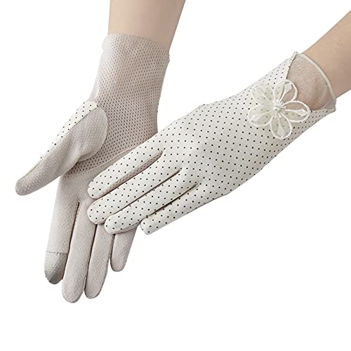 Guantes de encaje BeFur para bodas y disfraces de época en blanco