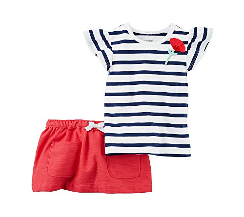 Ensemble deux pièces Carter's bébé fille 6 mois avec jupe-short extensible