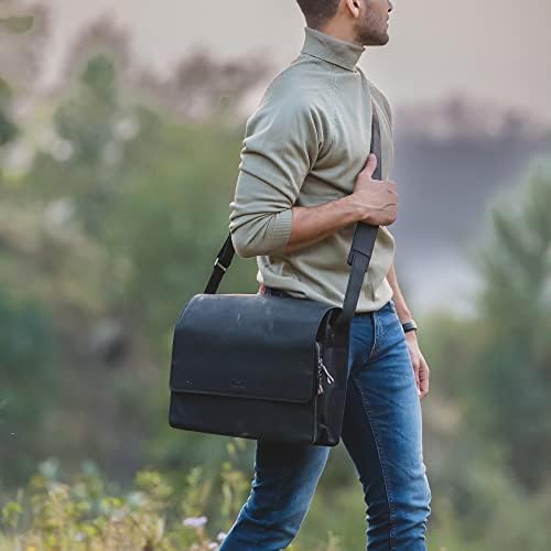 DONBOLSO® New York Messenger Bag skórzana torba na ramię na laptopa I aktówka do notebooka I torba dla kobiet i mężczyzn