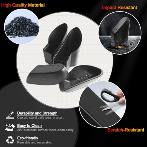 Image of for Tesla Model Y Trash Can Tesla Model 3 Trash Bin for 2018-2024 Tesla Small Car Trash Can for Driver & Passenger Front Side Door Mini Trash Garbage Bin w /Lid (Tesla Left & Right Side)