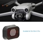 ND Filter for Mini 3 Pro, High Definition Optical Glass Drone Camera Lens Filter Multilayer Nanocoating Leak Proof Anti-Scratch Professional Photography
