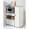 Mueble-Auxiliar-para-Cocina-con-Tres-Puertas-y-un-Cajon-Color-Blanco-y-perfiles-Gris-107x90X40cm
