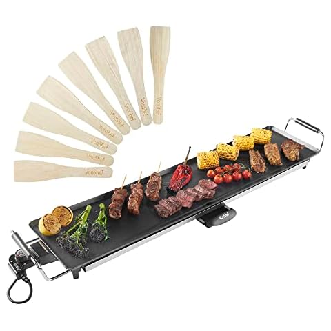 VonShef Teppanyaki Grill XXL with Spatulas Cover