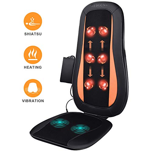 Massage Chair Pad Shiatsu Back Massager with Heat - Electric Massage Cushion with Deep Tissue Kneading for Full Back Muscle Pain Relief - Home and Office Use