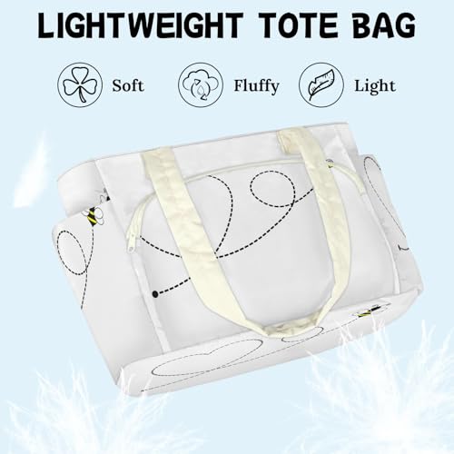 Sac à main abeille pour femme, le cabas matelassé idéal pour le travail et le sport