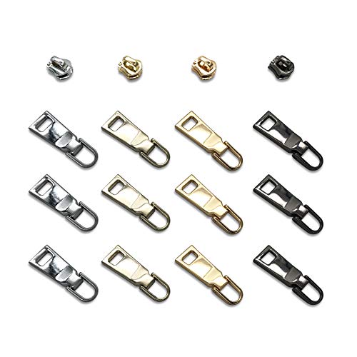 Xpeciall 16 Pieces Zipper Pulls Replacement Parts Universal Zipper Repair (4 Color) #TOP2