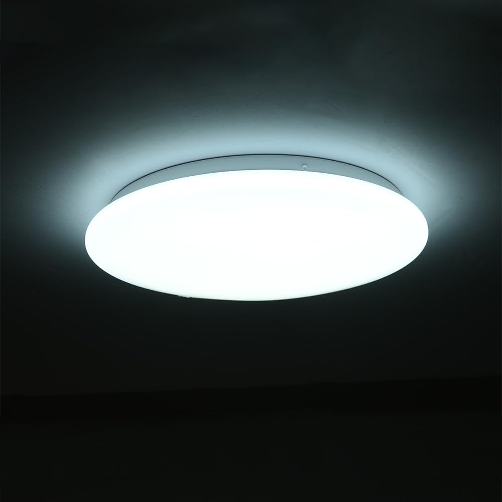 TEKLED® Moonlight Flush Ceiling Light | Non-Yellowing PMMA Cover | Modern Ceiling Light Fitting | 12W 900LM 6500K Daylight | for Offices Classrooms Bedrooms Bathrooms Kitchens