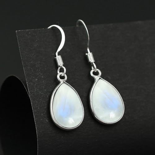 14k Yellow Gold Plated & Silver Plated Natural Gemstone Dangle Earrings for Women - Pear Shape Light Weight Trendy Birthstone Handmade Dangle & Drop Earrings Jewelry - Gifts for Her2