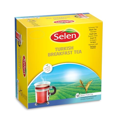 SELEN Turkish Breakfast Tea, Tè turco per la colazione,100 bustine di tè confezionate