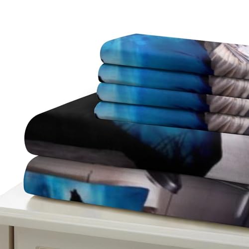 Imprimé animal ensemble de literie microfibre housse de couette super king 3D - 6