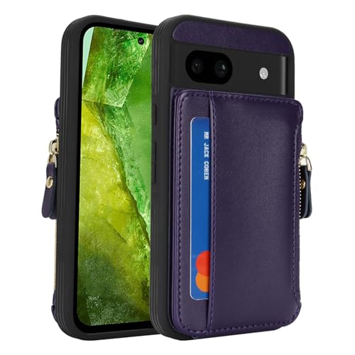 Image of Cavor for Google Pixel 8a Case Wallet with Card Holder, Purple