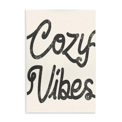 Stupell Industries Cozy Vibes Retro Vintage Typography Phrase, Design by Lil' Rue