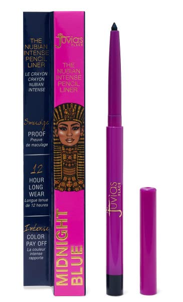 Juvia's PlaceNubian Pencil Liner - Midnight Blue, Long-lasting, Non-sticky, Compact Liner Makeup