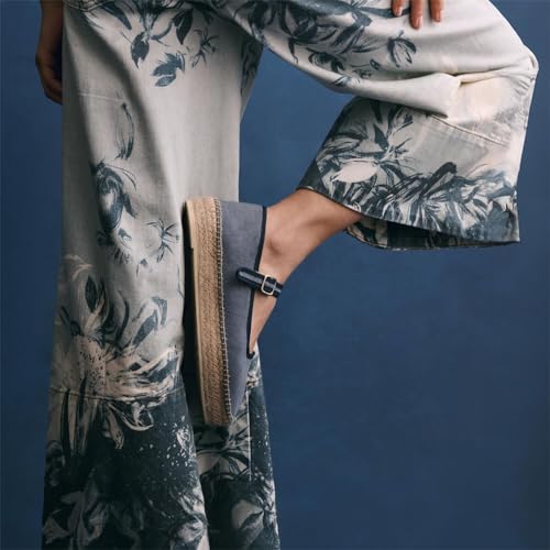 Women's Mary Jane Espadrilles Woven Espadrille Outsole Canvas Summer Flats4