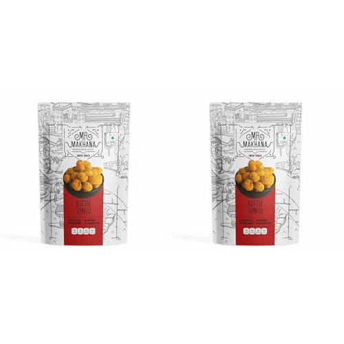 Image of Mr. Makhana Roasted Makhana and Foxnuts | Healthy Snacks | Gluten Free | MSG Free | Antioxidant | Rich Calcium | Zero Trans Fat | Zero cholesterol (Butter Tomato, 60G) (Pack of 2)