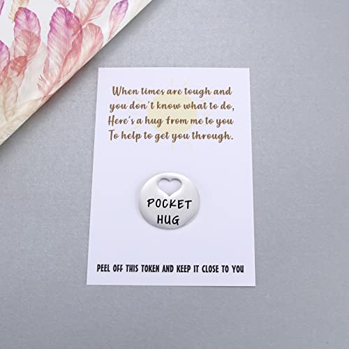 When Times Are Tough Little Keepsake Pocket Hug Token & Greeting Card For Friends Family, Positivity Cheer Pick Me Up Mental Health Gift, Think Of You Missing You Gift #TOP5