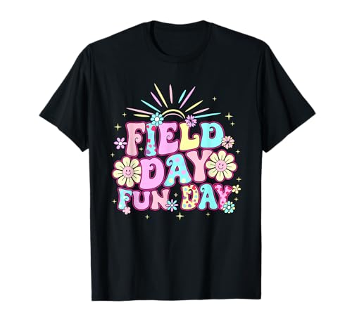 Groovy Field Day Fun Day Funny Teacher Kids Boys Girls T-Shirt