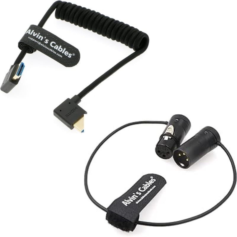 Alvin's Cables Pro AV Sync Solution: Low-Profile XLR Cable & 8K HDMI 2.1 Coiled Cable