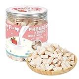 PAWUP Freeze Dried Dog Treats, Goat Milk Yogurt Flavor with Strawberry,Gentle Goat Milk Snacks for Sensitive Stomachs Puppies, 2.8 oz