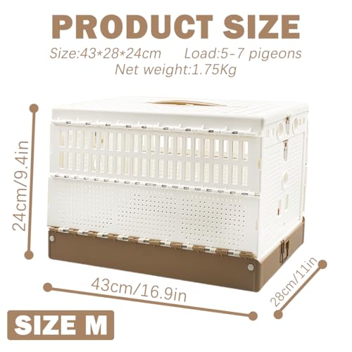 Image of Collapsible Bird Cage Plastic Bird Cage Portable Birds Cages Outdoor Small Birds Cages Suitable for Pigeons Parrots fledglings the Best Choice for Birds to Play and Race Training