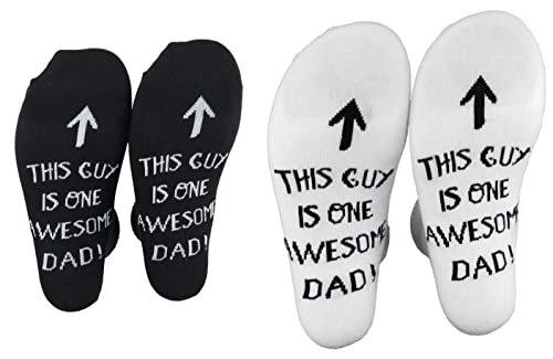 Father's Day Gifts Lettering Novelty Funny Cotton Socks For Mom And Dad (One Size(Fits For Us6-14), Black-White) #TOP4