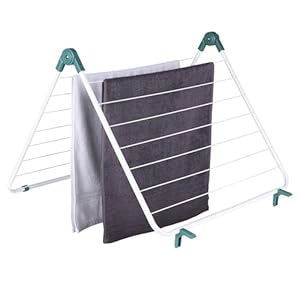 mucHome Badewannen Wäschetrockner, 9 m Trockenlänge mit arretierbare Gelenke Wäscheständer zum trocknen über der Badewanne - aus Metall Badewannen Trockner