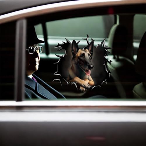 Image of Cute Dog Stickers for Car Window Decals Waterproof Funny Sticker (Belgian Malinois Stickers)