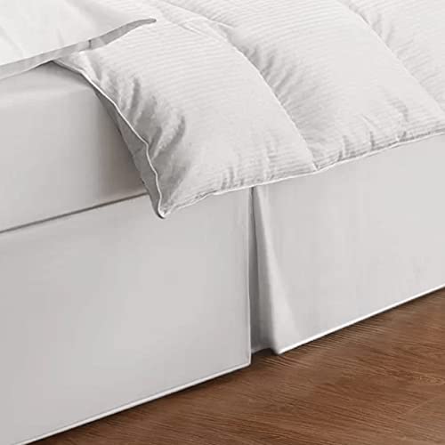 Luxurious Collections 12"-22" Drop Length Wraparound Tailored Bed Skirt 100% Cotton Sateen White,Queen-20 Drop #TOP2