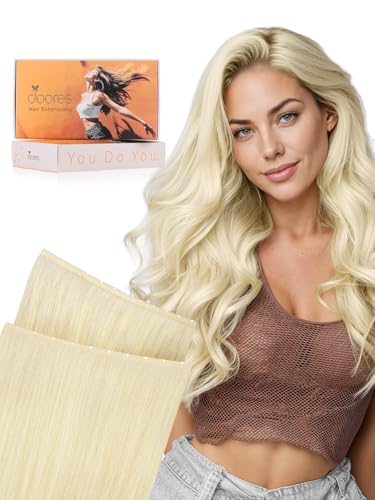 DOORES Butterfly Weft Hair Extensions Human Hair, #60A 14 Inch 80g