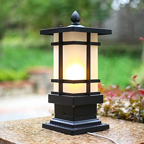 Borne Lumineuse Extérieure E27 Lampe Cour Paysage Allée Résistante - 2
