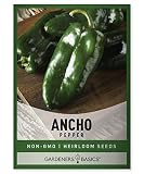 Ancho Poblano Pepper Seeds for Planting Heirloom Non-GMO Ancho Peppers Plant Seeds for Home Garden Vegetables Makes a Great Gift for Gardening by Gardeners Basics