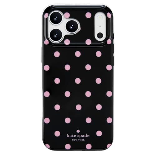 kate spade new york iPhone 18 Pro Max Case - Cabana Dot Black/Surf Pink