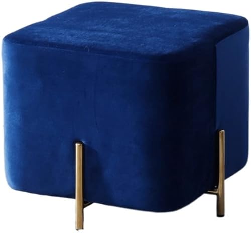 ONDIAN Footstool Stainless Steel Small Pier Household Square Stool Clothing Store Fabric Small StoolD