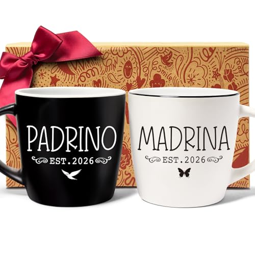 Godparents Proposal Mugs Gifts Set for New Couple, Padrino Madrina