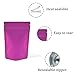 PABCK 50 Pieces 4.3x6.3 inch(Inside Size 3.5x3.9 inch) Stand-Up Resealable Heat Seal Bags 3.55mil Thick Frosted Pink Foil Sealed Bags for Zip Packaging Lock Food Storage Pouch
