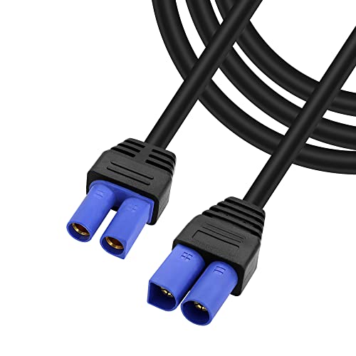 PNGKNYOCN Câble d’Extension EC5 mâle et Femelle, 14AWG EC5 mâle à EC5 Femelle connecteur câble pour Batterie RC LiPO et Plus (1M/3FT) Cover
