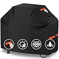 Kiafmol Grill Cover for Outdoor Grill 600D Heavy Duty 64Inch Waterproof,UV & Fade Resistant,BBQ Cover with Adjustable Straps,BBQ Grill Cover for Weber,Blackstone,Charbroil etc,Black