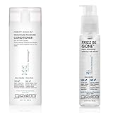 GIOVANNI Direct Leave-In Conditioner 8.5 oz & Frizz Be Gone Serum 2.75 oz, Super Smoothing Set for...