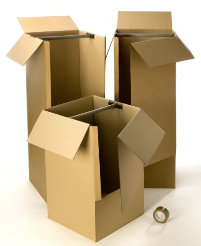 Kit cartons déménagement vêtements avec 1 rouleau d'adhésif gratuit