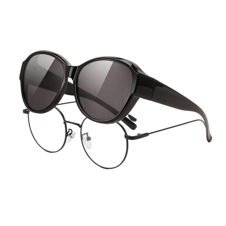 Amazon | [FEISEDY] 眼鏡の上からサングラス 偏光 TAC レンズ TR90