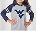 Wes and Willy Youth Boys College Long Sleeve Hooded T-Shirt Striped Jersey Hoodie (West Virginia Mountaineers Gray/Navy, Youth Medium)