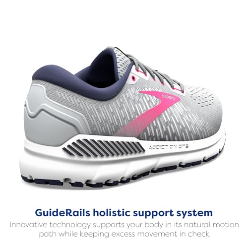 Brooks Brooks Women's Addiction GTS 15 Supportive Running Shoe - Oyster/Peacoat/Lilac Rose - 8.5 Medium